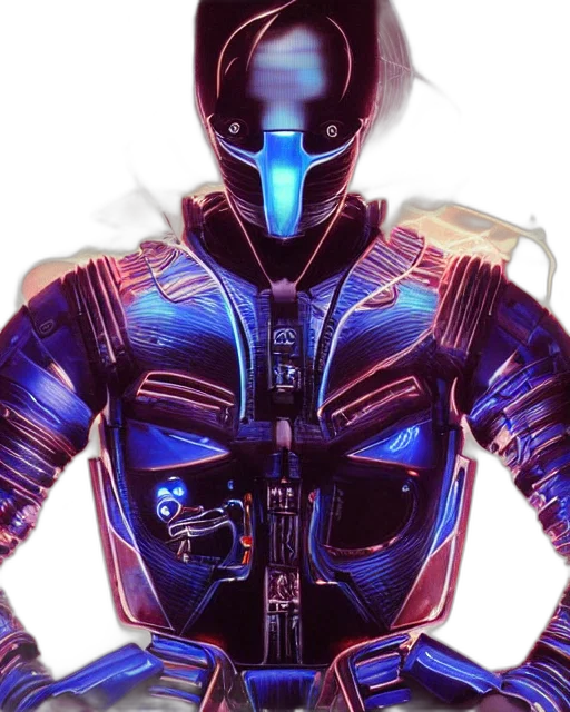 robot, jacket, cyberpunk, concept art transparent PNG cut-out