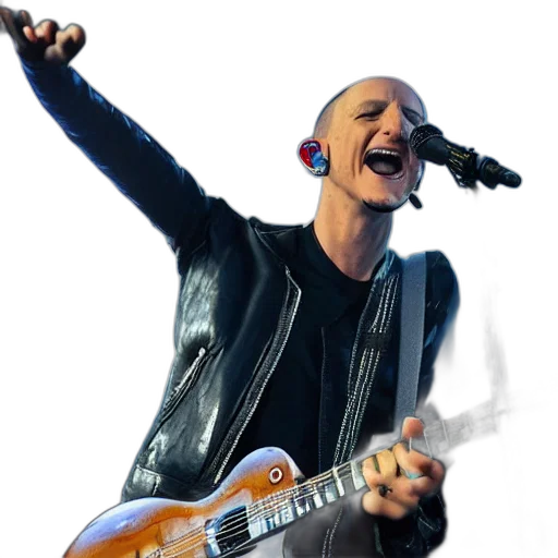 jacket, chester, bennington, singing transparent PNG cut-out