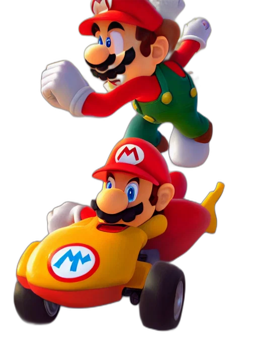 car, weapon, hat, 3d render transparent PNG cut-out