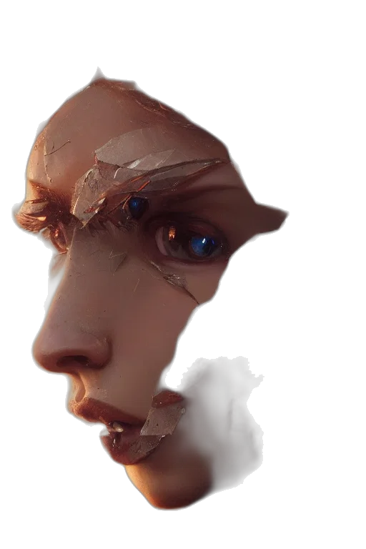 face, mask, creature, robot, concept art, photorealistic, cyberpunk, fantasy art transparent PNG cut-out