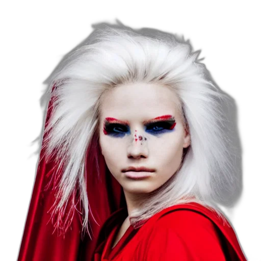 hair, face, jacket, mask transparent PNG cut-out