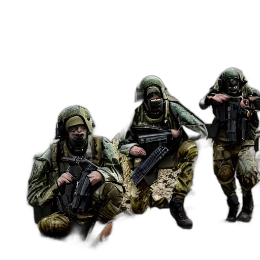weapon, jacket, mask, staff transparent PNG cut-out