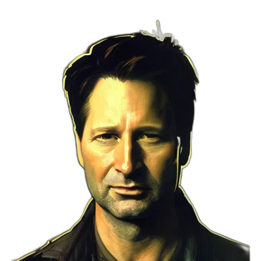face, jacket, hair, photorealistic transparent PNG cut-out