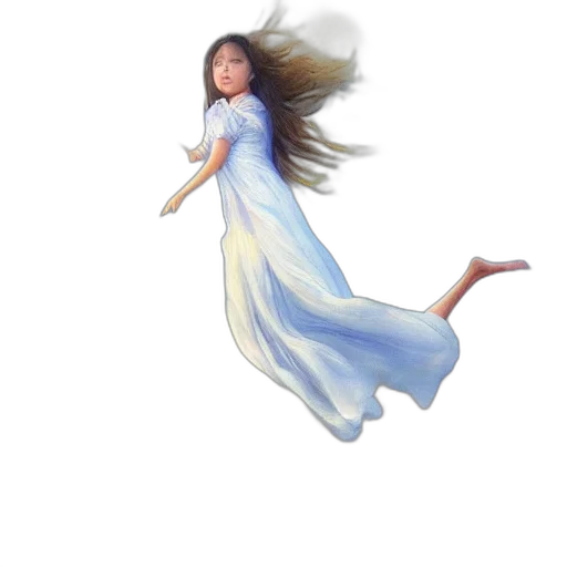 dress, hair, creature, concept art, photorealistic, fantasy art, 3d render, underwater transparent PNG cut-out