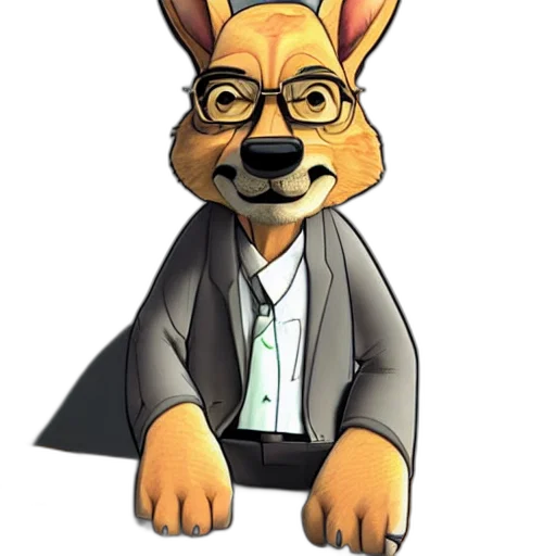 staff, animal, cartoon, 3d render transparent PNG cut-out