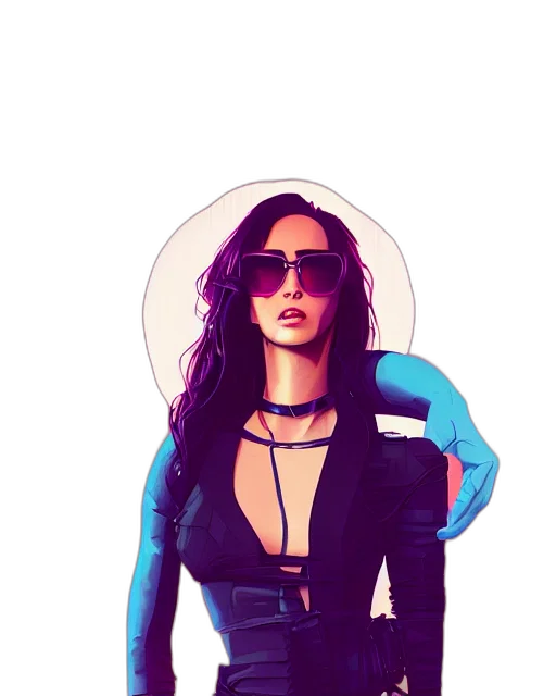 jacket, comic book art, cyberpunk, concept art transparent PNG cut-out