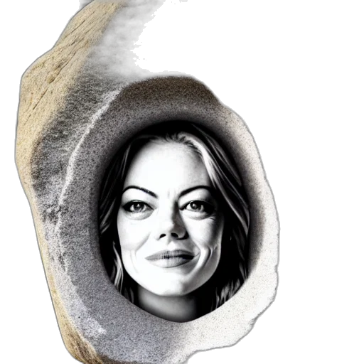 face, mask, jewelry, jacket, photorealistic, cartoon, concept art, big transparent PNG cut-out