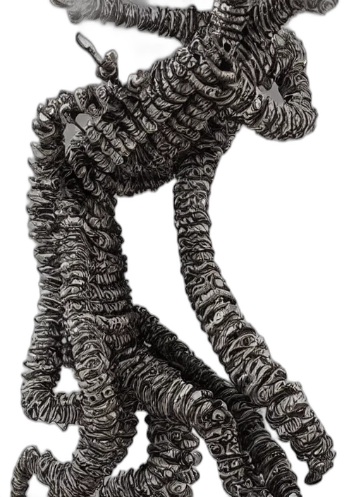 dragon, hair, staff, creature transparent PNG cut-out