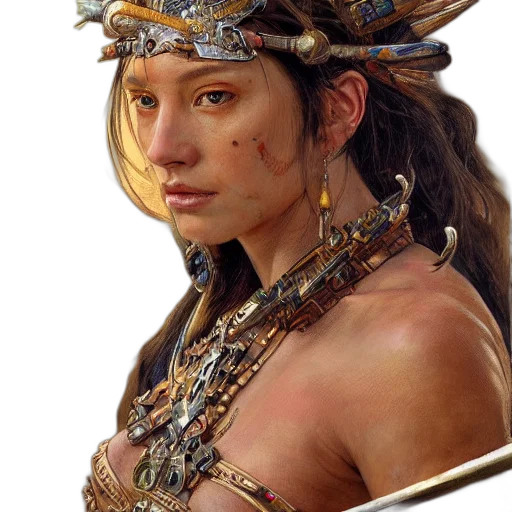 jewelry, face, crown, staff transparent PNG cut-out