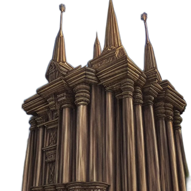 crown, building, staff, hat, 3d render, concept art, photorealistic, pixel art transparent PNG cut-out