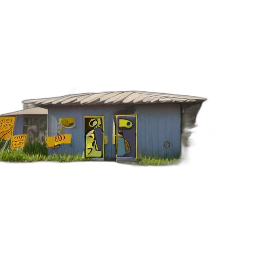 building, 3d render, concept art, pixel art, photorealistic, spongebox, squarepants, hyperrealistic transparent PNG cut-out