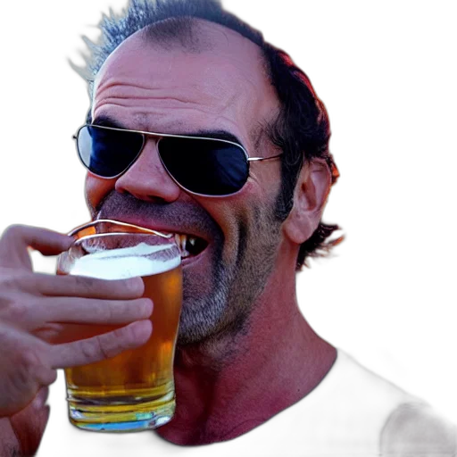 food, face, animal, weapon, photorealistic, 3d render, trevor, philips transparent PNG cut-out