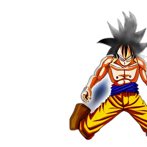 concept art, 3d render, pixel art, cartoon, luffy, ssj, dbz, high transparent PNG cut-out