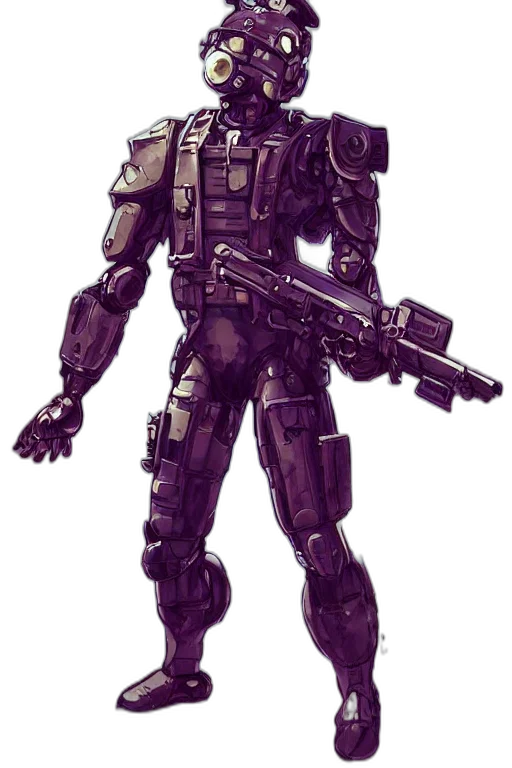 robot, weapon, concept art, pixel art transparent PNG cut-out