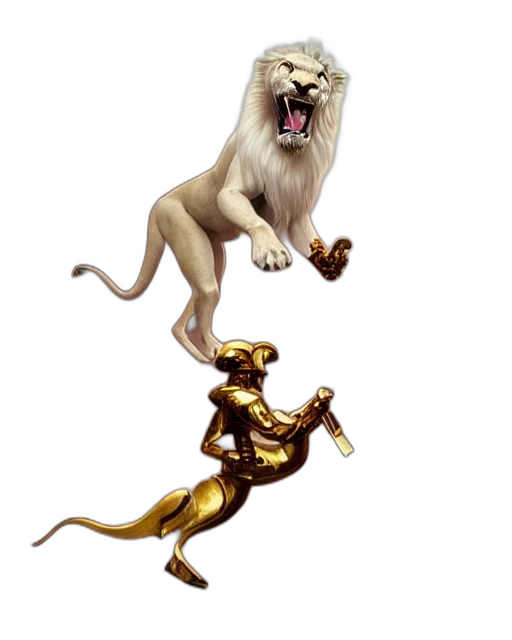 crown, staff, animal, concept art transparent PNG cut-out