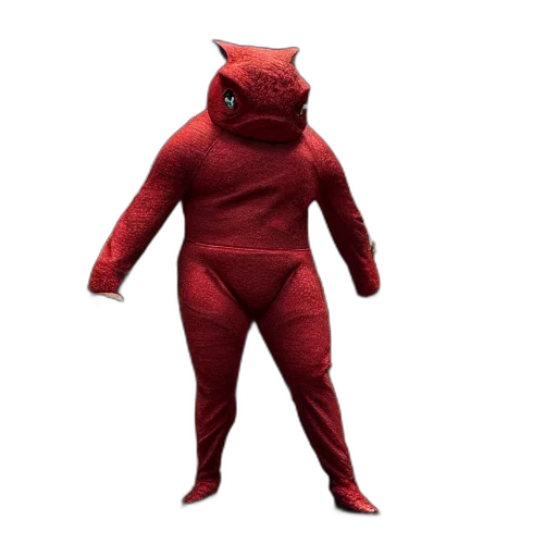 creature, animal, dragon, mask, 3d render, concept art, red, photography transparent PNG cut-out