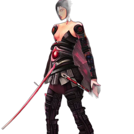 sword, weapon, mask, concept art, 3d render, fantasy art, pixel art, red transparent PNG cut-out