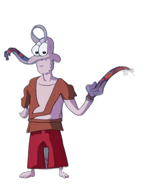 staff, weapon, sword, hat, concept art, cartoon, 3d render, fantasy art transparent PNG cut-out