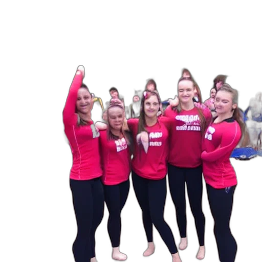 college, gymnasts, campfire transparent PNG cut-out