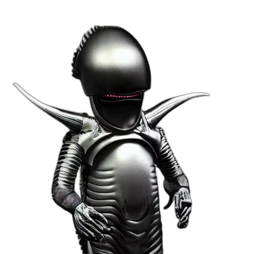 robot, staff, creature, mask, concept art, 3d render, cyberpunk, fantasy art transparent PNG cut-out