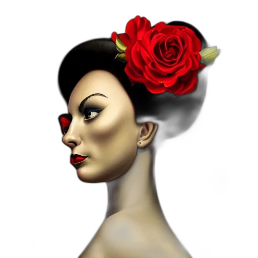 crown, flower, face, jewelry transparent PNG cut-out