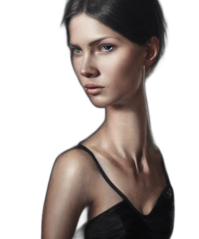 face, dress, jewelry, hair transparent PNG cut-out