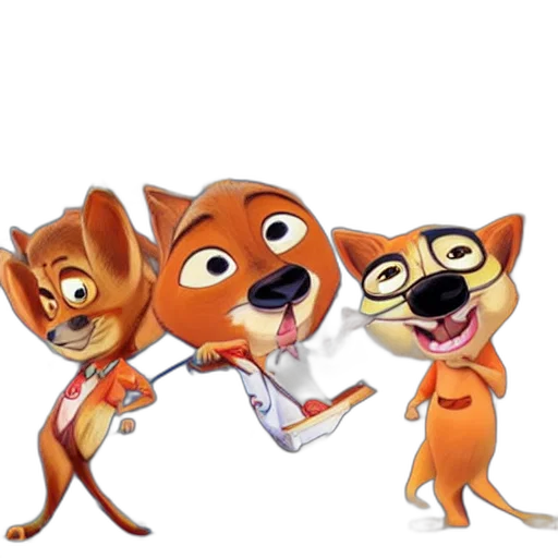 staff, animal, concept art, 3d render transparent PNG cut-out