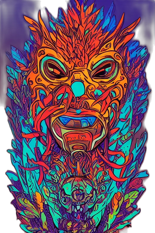 mask, creature, face, jacket transparent PNG cut-out