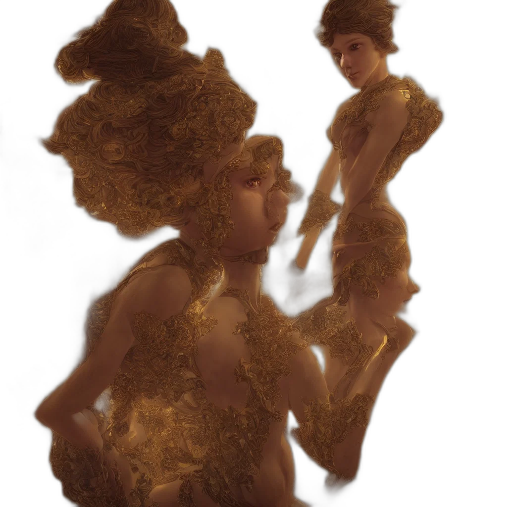 crown, hair, mask, staff, 3d render, concept art, fantasy art, photorealistic transparent PNG cut-out
