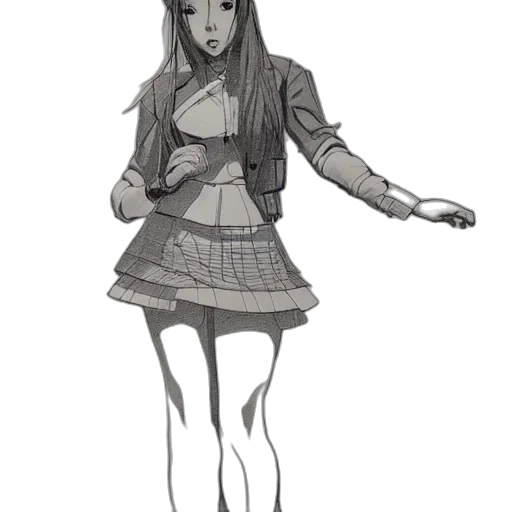 dress, jacket, creature, staff transparent PNG cut-out