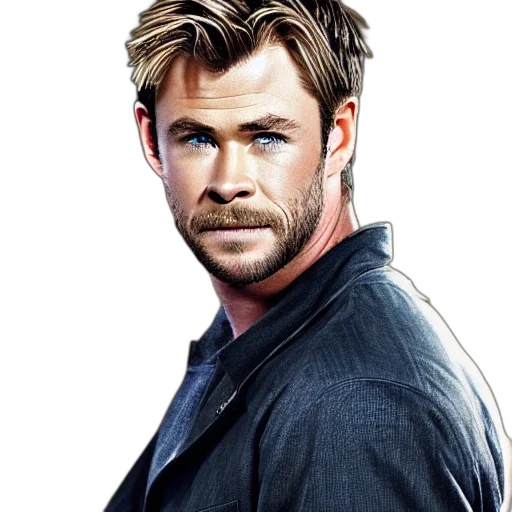hair, face, jacket, photorealistic transparent PNG cut-out