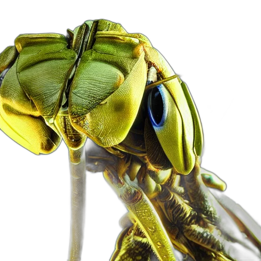 animal, jewelry, creature, crown, 3d render, photorealistic, cyberpunk, mantis transparent PNG cut-out
