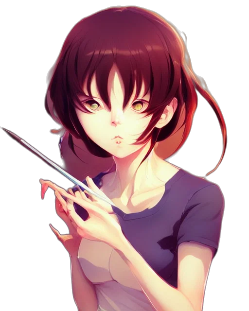 staff, weapon, sword, face, anime, pixel art, cartoon, fantasy art transparent PNG cut-out