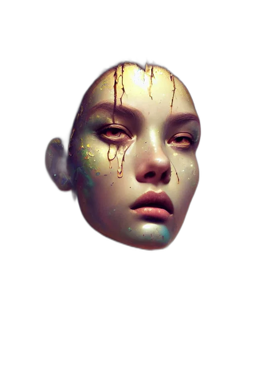 mask, face, creature, robot, fantasy art, photorealistic, concept art, 3d render transparent PNG cut-out