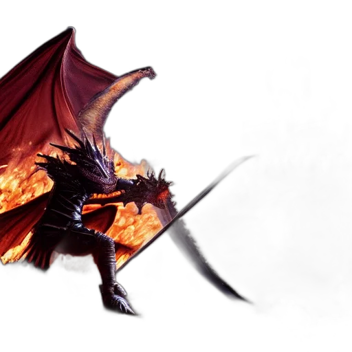 dragon, sword, weapon, staff transparent PNG cut-out