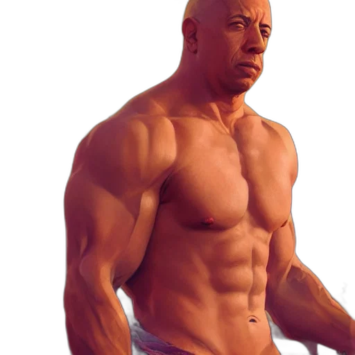 animal, photorealistic, concept art, 3d render, oil painting, vin, diesel, tight transparent PNG cut-out