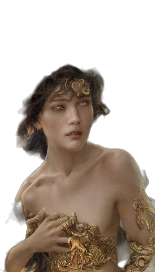 jewelry, face, crown, creature transparent PNG cut-out