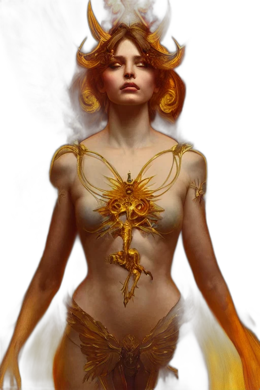 crown, jewelry, dress, fantasy art, concept art, comic book art, photorealistic, fire transparent PNG cut-out