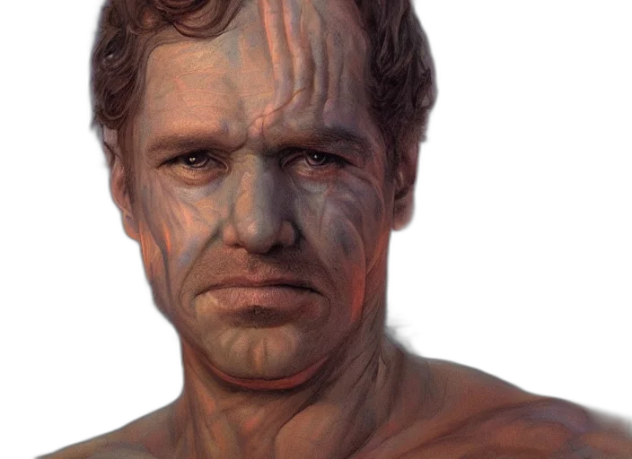face, mask, creature, photorealistic transparent PNG cut-out