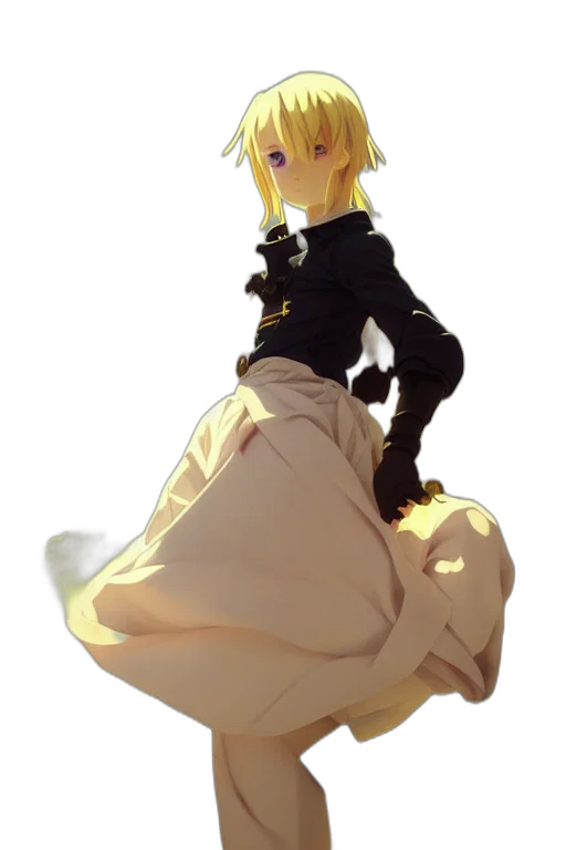 dress, staff, crown, sword, concept art, anime, pixel art, 3d render transparent PNG cut-out