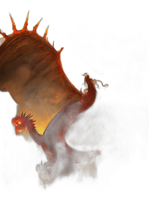dragon, creature, animal, staff transparent PNG cut-out
