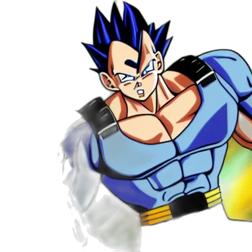 concept art, 3d render, pixel art, cartoon, blue, trunks, vegeta transparent PNG cut-out