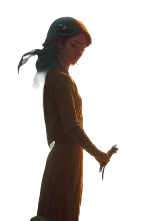 staff, dress, sword, dragon, concept art, fantasy art, comic book art, pixel art transparent PNG cut-out