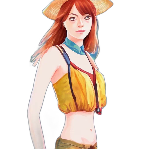 hat, dress, staff, jacket, concept art, fantasy art, photorealistic, watercolor transparent PNG cut-out
