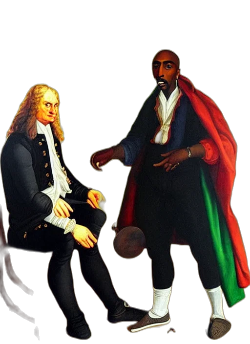 classical, portrait, sir, isaac transparent PNG cut-out