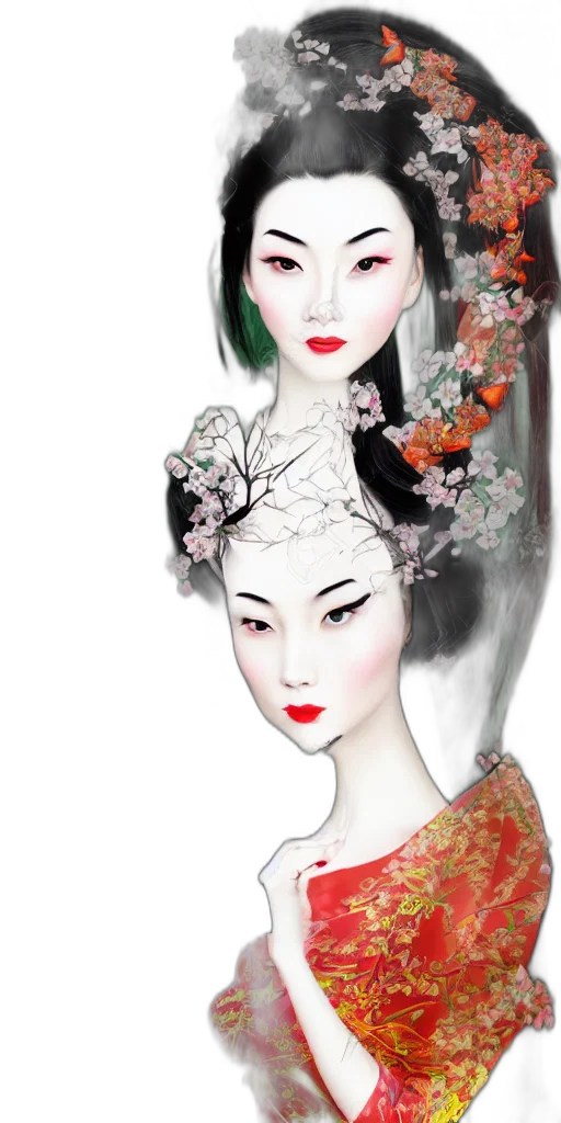 mask, jewelry, crown, dress, photorealistic, fantasy art, oil painting, concept art transparent PNG cut-out
