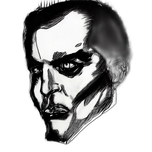 mask, face, creature, comic book art transparent PNG cut-out