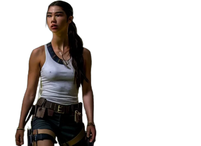 concept art, film, still, amber, midthunder, lara, croft, new transparent PNG cut-out