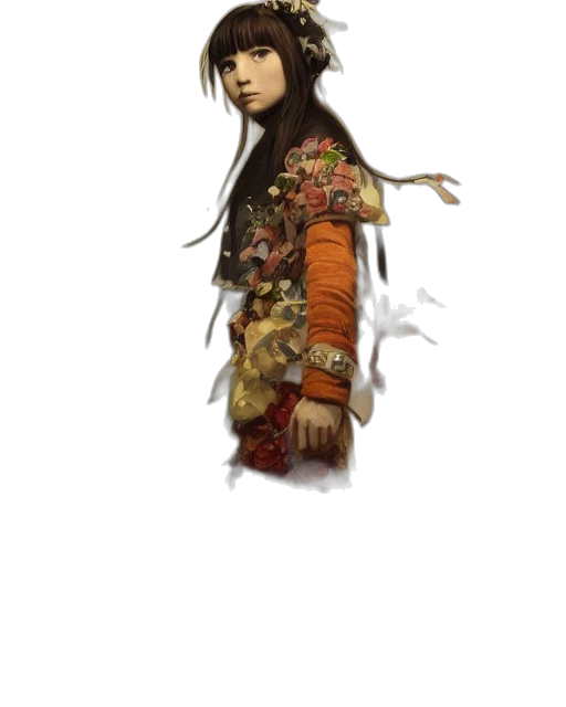 jacket, staff, face, dragon transparent PNG cut-out