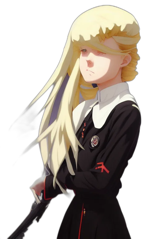 staff, jacket, hair, crown transparent PNG cut-out